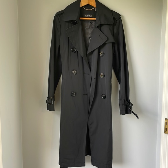 Classic Black Trench Coat - Picture 1 of 8
